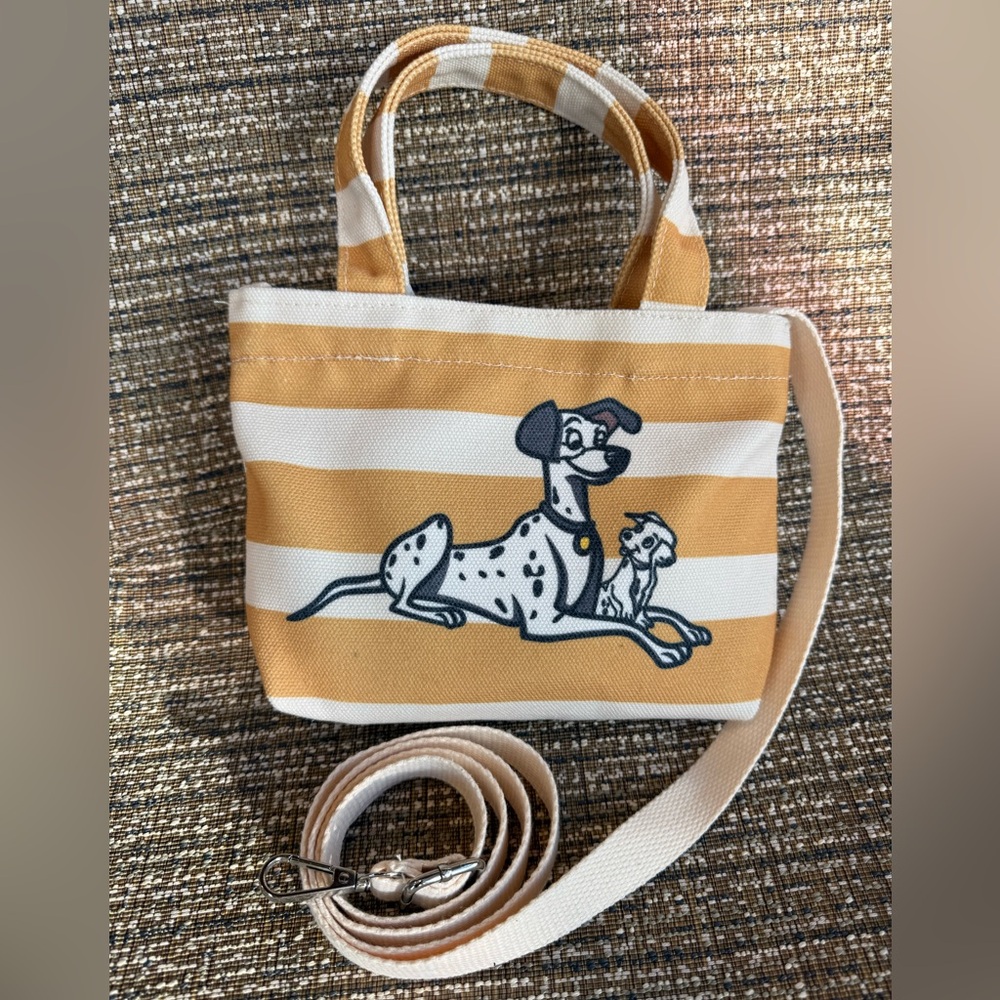 Gentle Woman Yellow and Ivory Dalmatians Mini Tote Crossbody Limited Edition